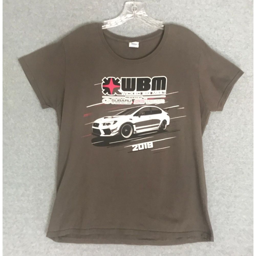 Subaru 2019 Wicked‎ Big Meet New England WBM T-Shirt Womens XL Gray Short Sleeve
